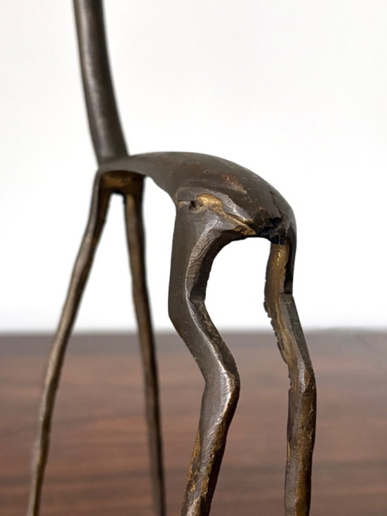 Beautiful minimalist gazelle sculpture MCM style from the 60s, Decorative Objects, Bronze, Brown (photo 5 of 8)