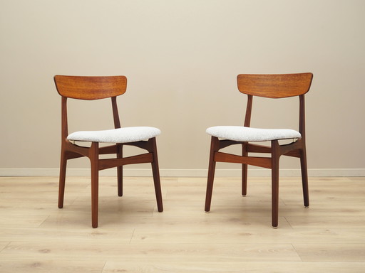 Set Of Two Teak Chairs, Danish Design, 1960S, Production: Denmark