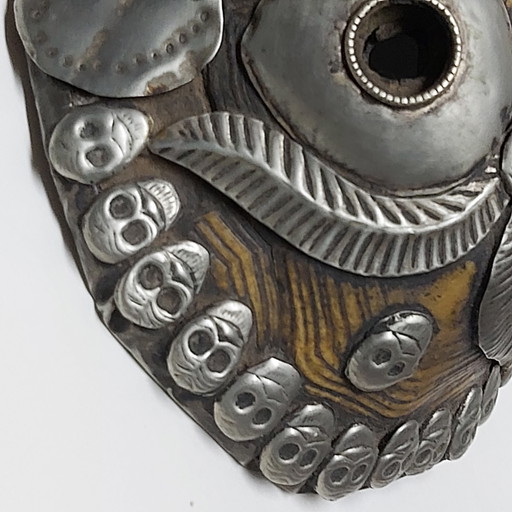 Ritual Tibetan Turtle Shell Mask Kapalas Offering Bowl