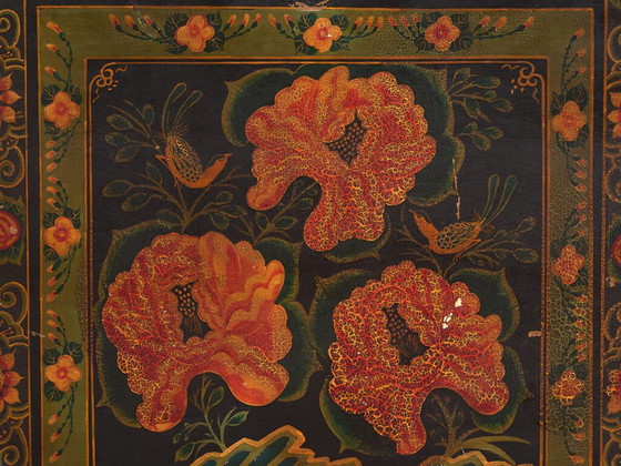 Antique Chinese painted trunk in pine wood – China, circa 1900 – Decorative Objects, Iron (photo 36 of 40)