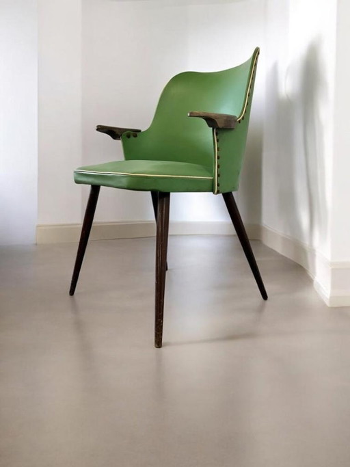 silla rockabilly verde vintage