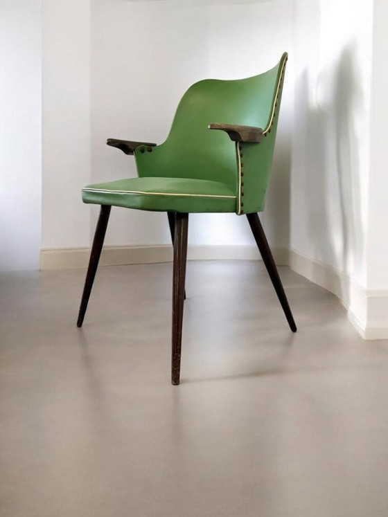 Image 1 of chaise rockabilly verte vintage