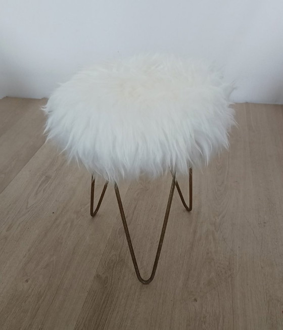 Felltex 1950s Stool – Metal, Textile (photo 6 of 6)