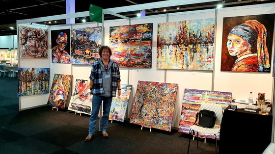 Image 1 of Schilderij - Jovan SRIJEMAC - Schaduwen van Liefde