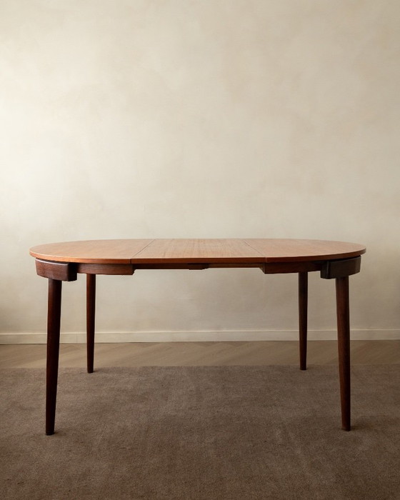 Ensemble de Salle à Manger Roundette Mid Century en Teck par Hans Olsen pour Frem Røjle, 1950s, Set de 5 (photo 7 of 25)