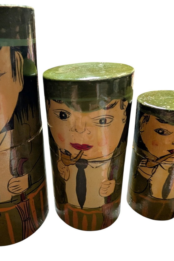 Image 1 of Set mit 3 Matrjoschkas der italienischen Marke Anri