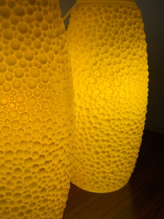 Lampade a sospensione vintage retrò anni '50/'60 - design a bolle giallo – Plastica (photo 8 of 9)