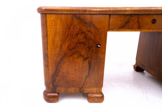 Image 1 of Art Deco desk, Poland, circa 1940.