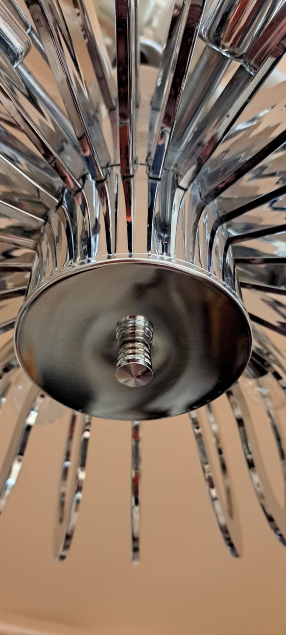Pop Art / Space Age Lampe 60er Jahre, Deckenleuchten, Metall, Kunststoff, Silber (Foto 9 von 9)