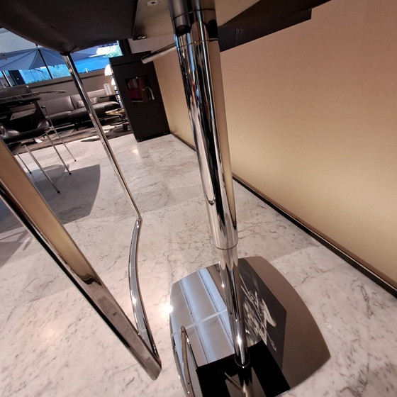 Image 1 of Sgabello da bar Draenert Nobile in pelle nera regolabile