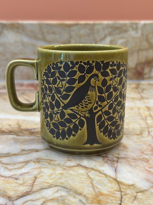 Vintage 1970s Hornsea Pottery Groene Partridge in Pear Tree Mok – tafelaccessoires, Ceramic (photo 2 of 7)