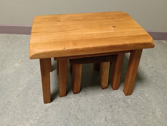 Juego de mesas auxiliares de estilo brutalista (3) – Wood (photo 14 of 14)