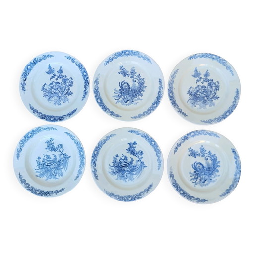 6 flache Teller Clairefontaine Modell Louis XV