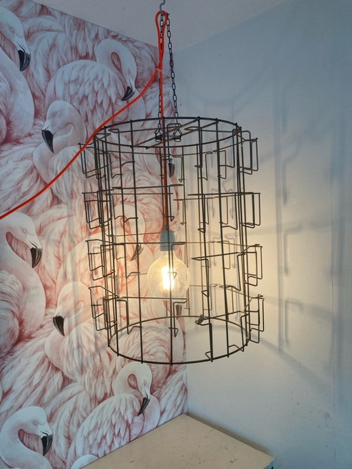 Pendant Lamp Vintage Card Rack