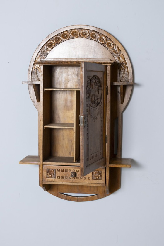 Image 1 of Art Nouveau apothekerskast, jaren 1900