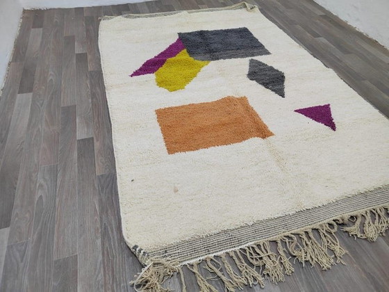 Traditional artisanal handmade pure wool colorful patterned Rug 150/250 cm, Ahrend, Rugs & carpets, Creme (photo 6 of 7)