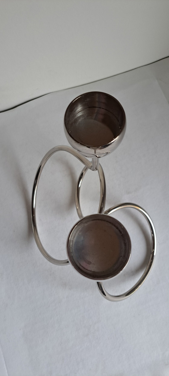 Image 1 of Loop Maison Chrome Candlestick Wax Light Holder