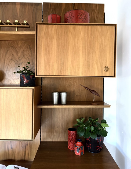 Image 1 of Vintage XL modular walnut wall system '80