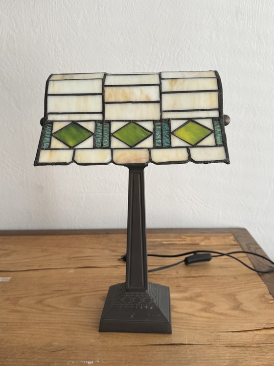 Image 1 of Lumilamp Tiffany Banker's Lamp