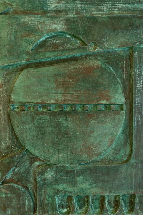 Image 1 of Victory of Segonzac. Carved and coppered triptych panel. Contemporary