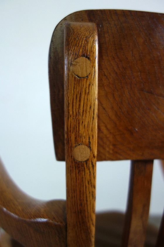 Image 1 of Poltrona in rovere americano, inizio XX secolo