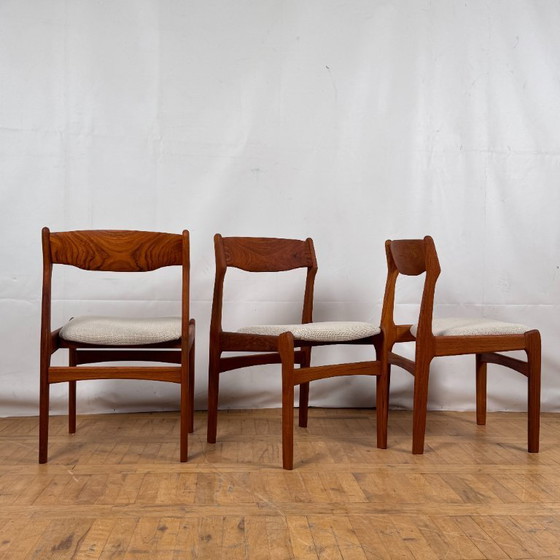 Image 1 of Ensemble de 6 chaises de salle à manger danoises en teck Erik Buch pour O.D. Møbler, années 1960 - Mid-Century Modern