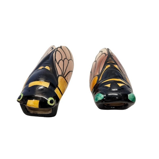 Image 1 of Vases muraux vintage français en forme de cigale