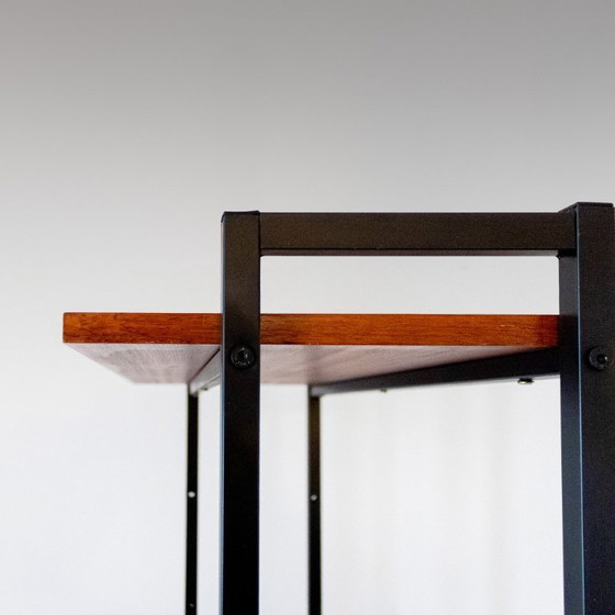 Image 1 of 1x Mid-Century Modern Teak Bookshelf with Iron Frame, Italy, 1960s