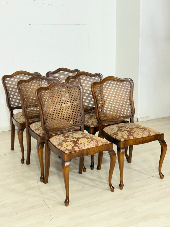 Image 1 of Set van 6 Chippendale stoelen / Vintage eetkamerstoelen / Stoelen uit het midden van de vorige eeuw