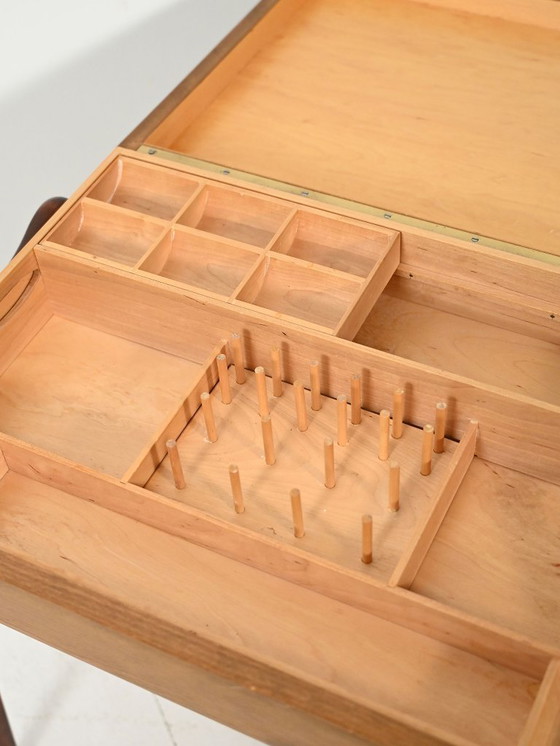 Image 1 of Scandinavian Sewing Table in Teak and Oak