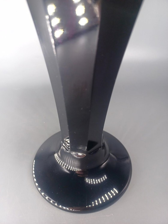 Image 1 of Vase ancien Moser cristal Améthyste Karlsbad 