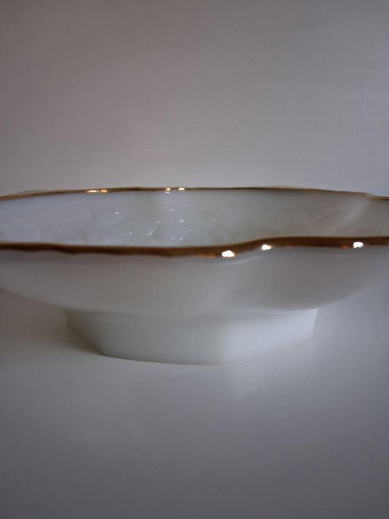 Image 1 of Pedestal dish, milk glass from Anchor Hocking
