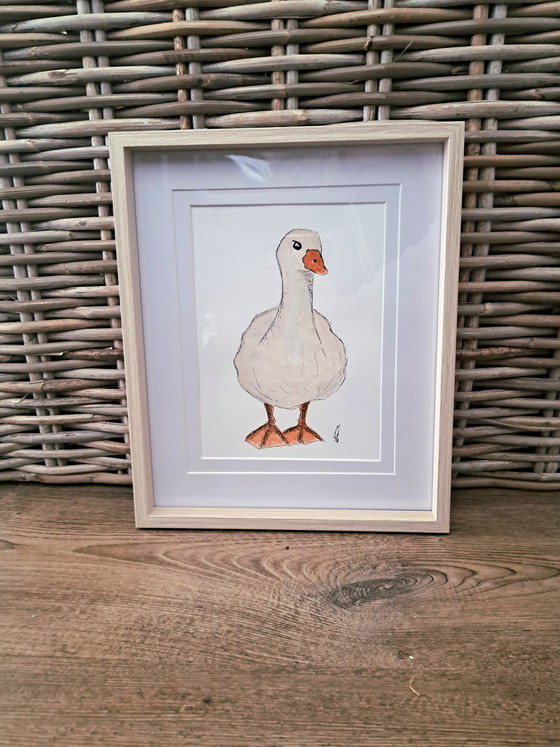 Image 1 of Watercolor painting, entirely original in frame