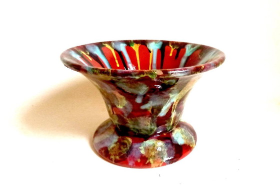 Image 1 of Cuenco de cerámica multicolor 60s Ø 26,7 cm