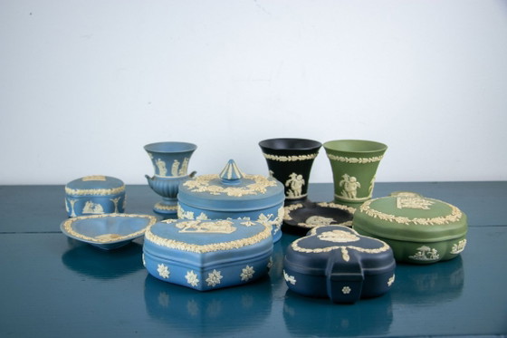 Set Wedgwood Jasperware di 10, blu, verde e nero, Oggetti decorativi, Ceramica (foto 6 di 6)