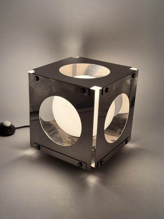 Image 1 of Space Age Cubic Table Lamp, Italy 1970s