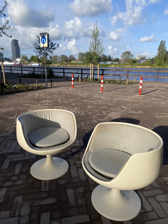 Image 1 of 2x Sedie Eero Aarnio Cognac originali e intatte con patina