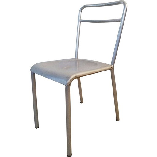 Vintage stoel in aluminium voor Montecatini, jaren 1950
