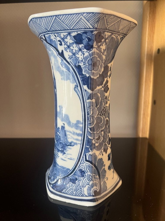 Jarrón Hexagonal Azul de Delft - Set de 2, Jarrones, Cerámica (foto 7 de 12)
