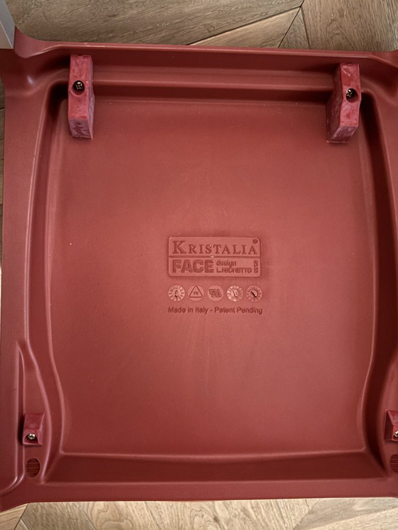 Image 1 of 4x Kristalia FACE chairs red | designer chairs | set of 4