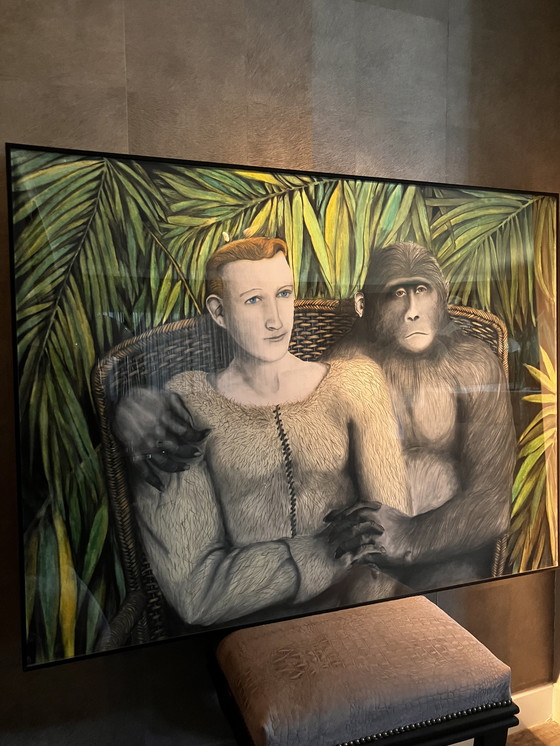 Image 1 of Carolien Smit Painting Boy With The Monkey