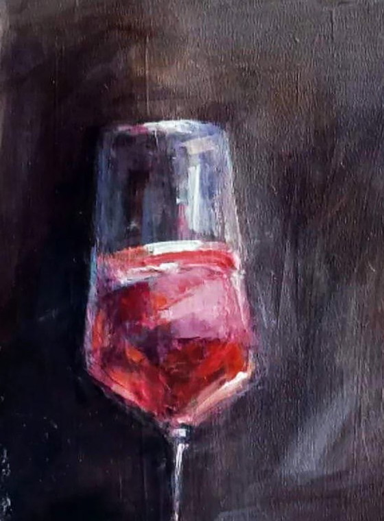 Original Acrylic Painting Contemporary Art Still Life Wine Armand Rose – Paintings & Drawings, Mdf (photo 3 of 6)