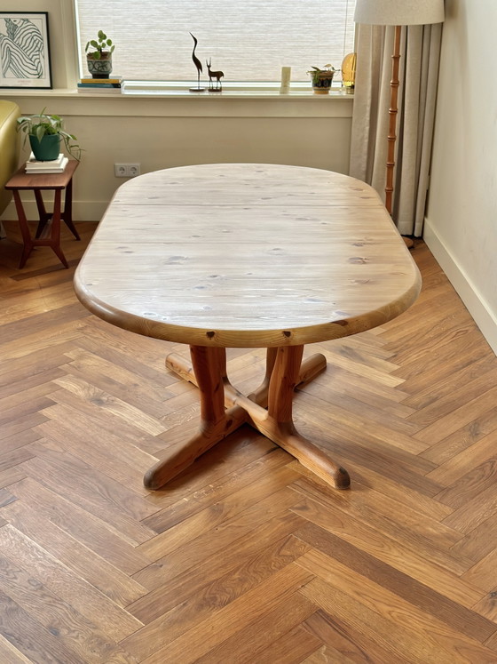 Image 1 of Vintage dining table Danish Design Dyrlund wood 1950s/60s/70s