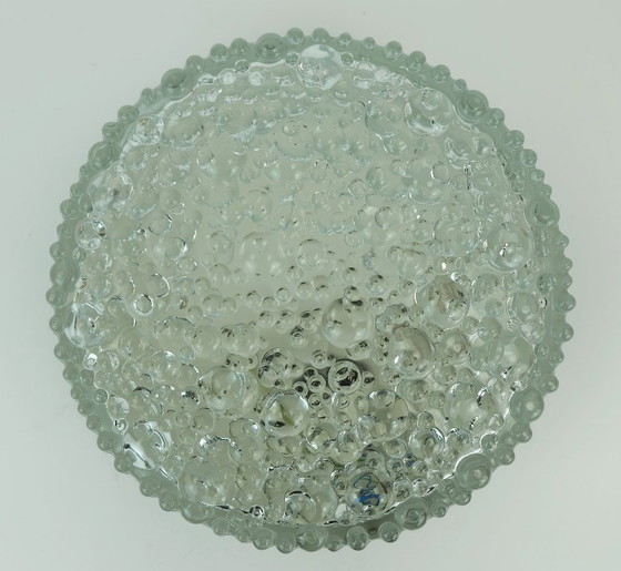 Image 1 of Nr. 2 von 2 - Stab Deckenleuchte Einbau- oder Wandleuchte Modell A 226 Blasenglas Strukturglas 1960er Jahre 70er Jahre