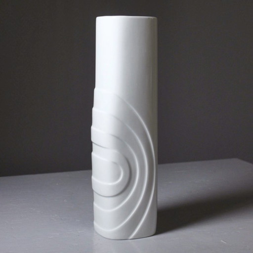 Large vintage porcelain vase Space Age Op Art design Germany 1970s – vazen