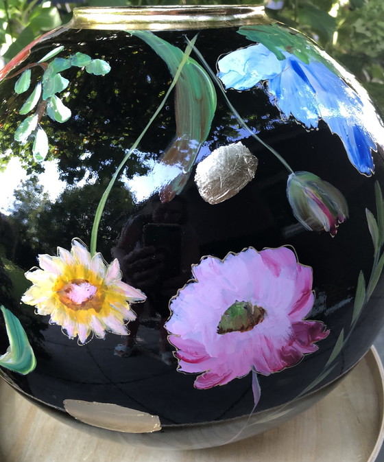 Image 1 of Vibe Art Hand-Painted Vase New!