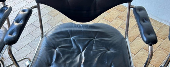 4 chaises Jacobsen – Arne Jacobsen, Chaises de bureau, Leather (photo 4 of 5)