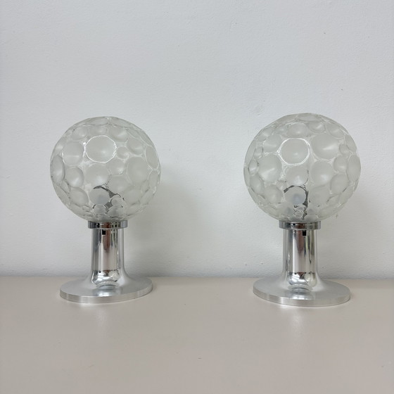 Image 1 of Hustadt leuchten glass table lamps , 1970s