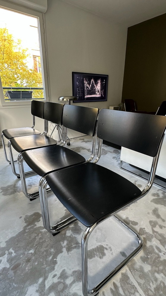 4 S43 THONET chairs – Dining chairs, Metal, Wood (photo 2 of 12)