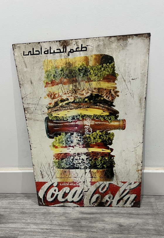 Coca-Cola Vintage Blikken Bord 60x40 - Origineel India Retro – castrol, Wanddecoratie, Metal (photo 5 of 5)
